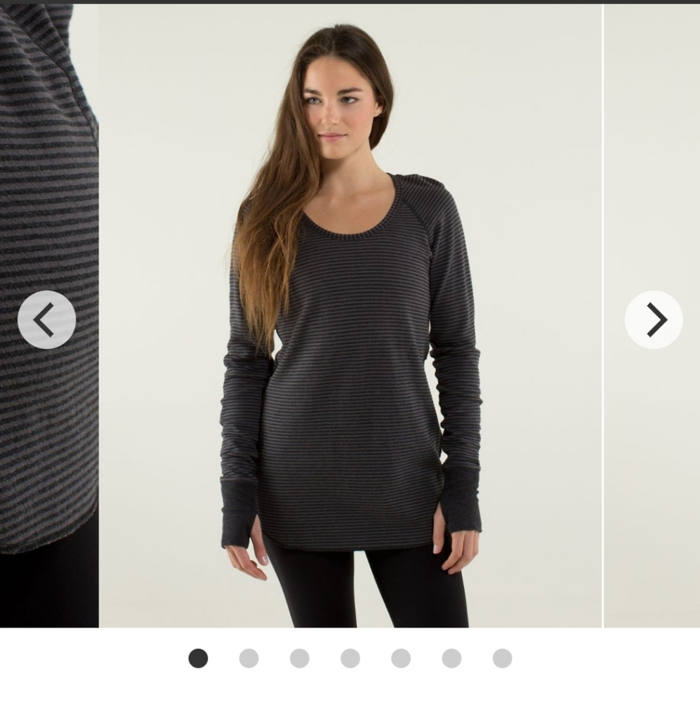 Lululemon-Open Your Heart Ls--Euc-Sz8-Reversible - image 1